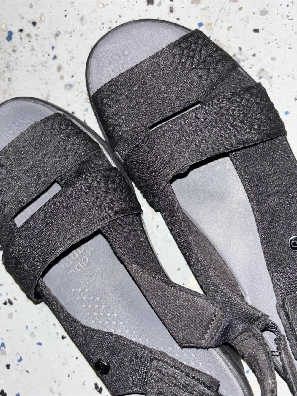 Bzees Black and Leopard Print Casual Sandals - Picture 5 of 7